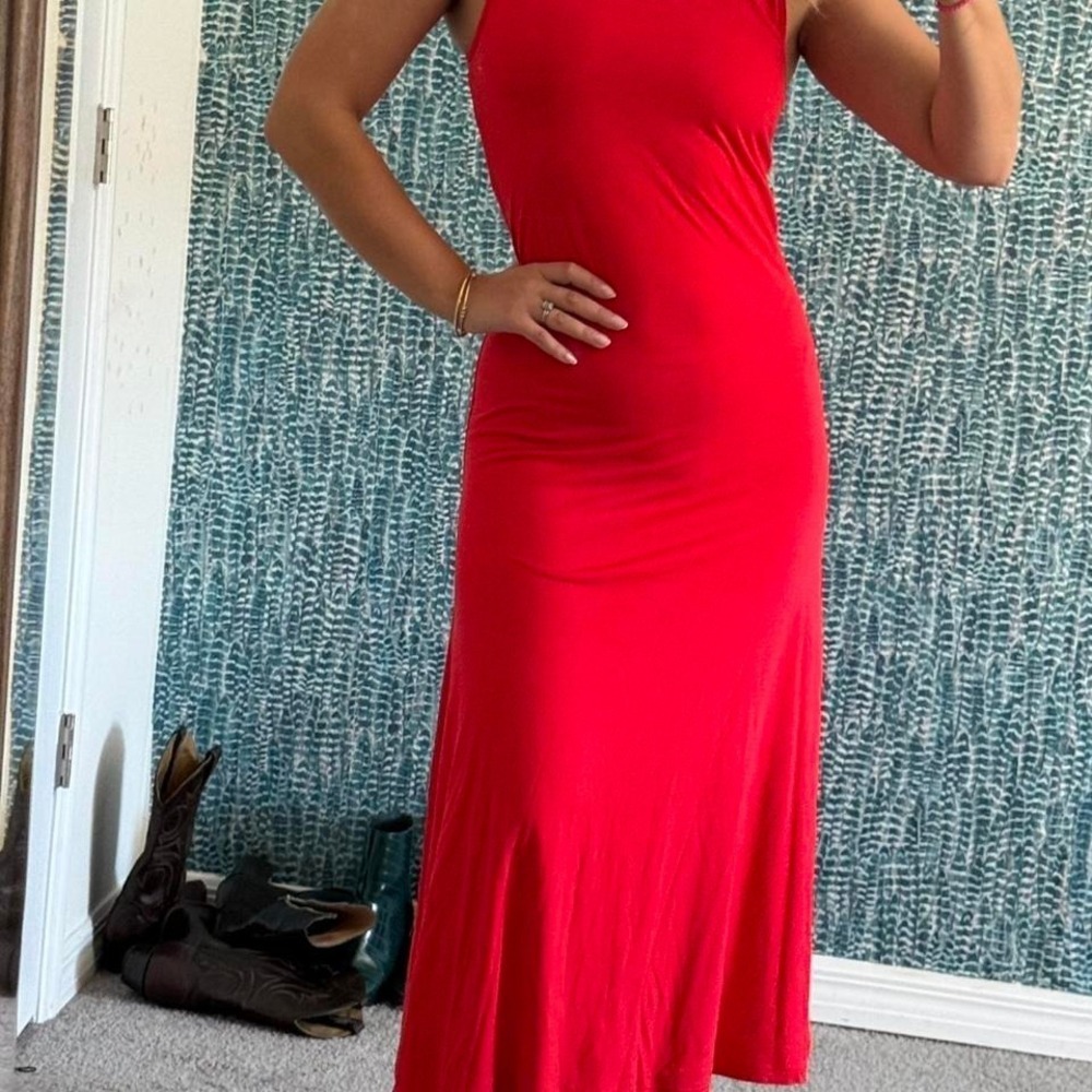 NWT Ralph Lauren Red Maxi Tank Dress